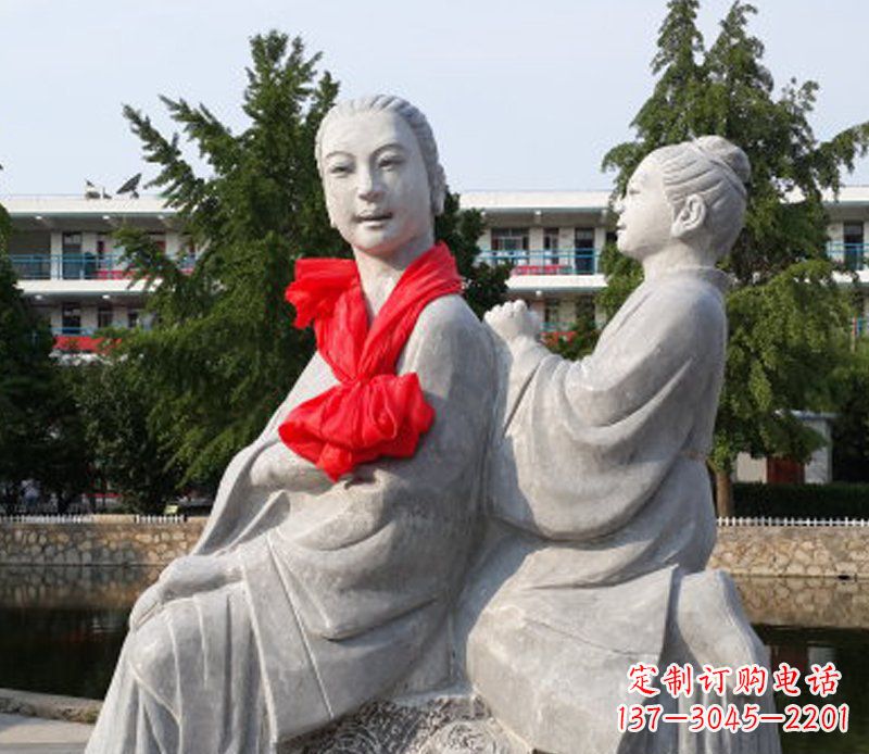 陕西爱与温柔——领雕”母亲”石雕景观装饰