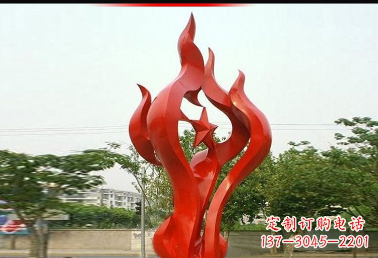 陕西 不锈钢火炬雕塑-美轮美奂