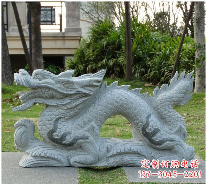 陕西精美雕刻的大理石龙雕塑