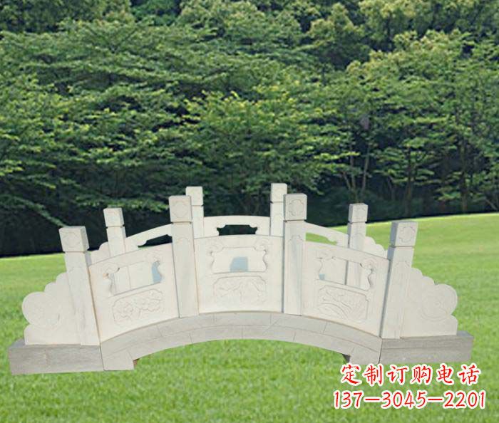 陕西手工精美汉白玉石拱桥雕塑