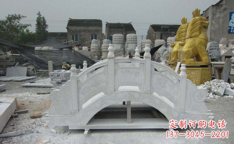 陕西精美的大理石拱桥雕塑