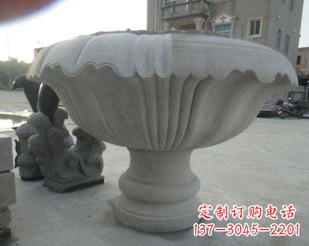陕西高端大理石花盆雕塑