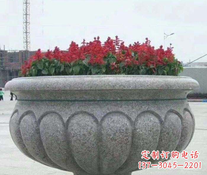 陕西精美大理石花盆雕塑