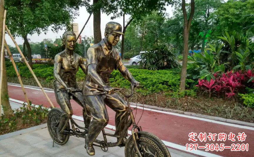 陕西集休闲、健身、艺术於一体的自行车雕塑