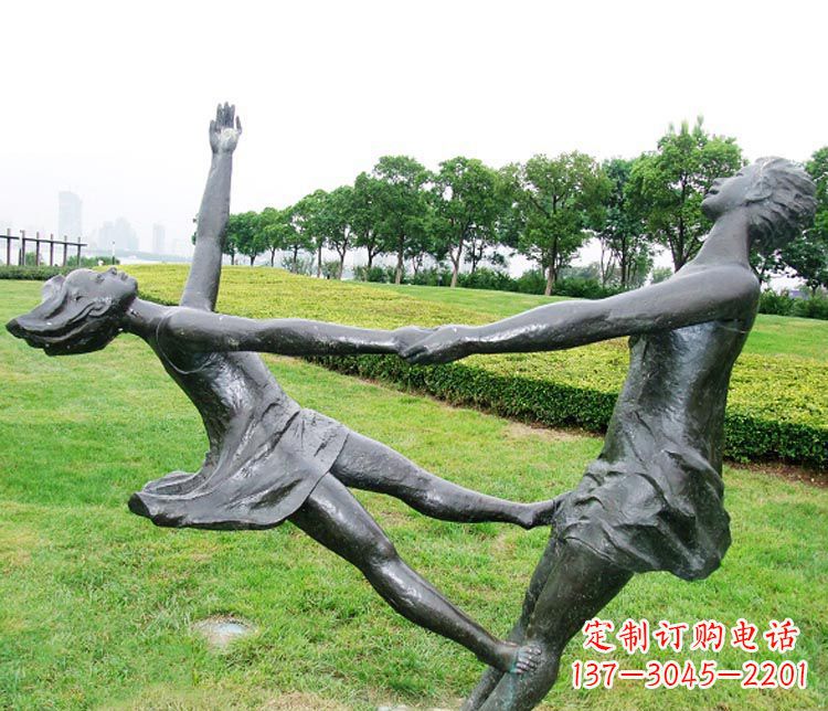 陕西中领雕塑定制风姿绰约的女孩铜雕