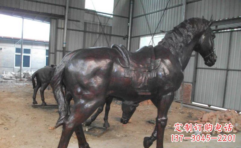陕西公园铜马动物铜雕