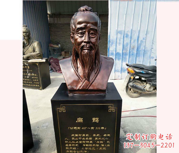 陕西铸造古代名医扁鹊胸像，展现生命的传承之美