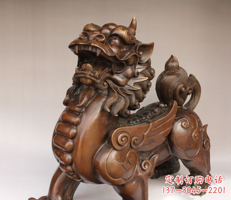 陕西古代神兽貔貅铜雕