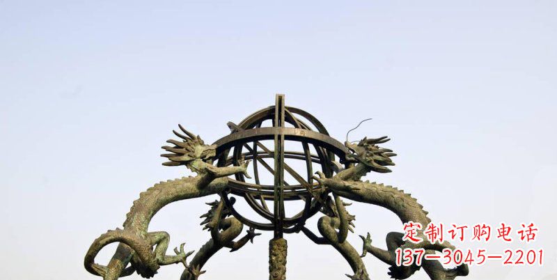 陕西传承中国古代文化，浑天仪铜雕——让精致的往事重现