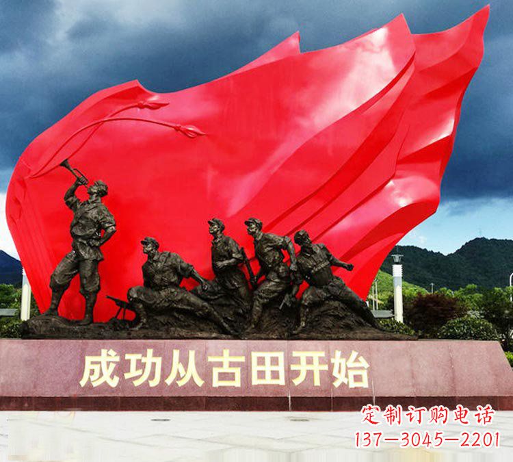 陕西专业打造精美战士铜雕