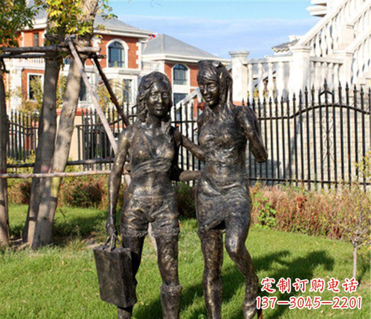 陕西精致温润的女孩铜雕