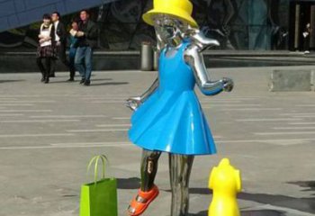 陕西中领雕塑：极致的不锈钢小女孩雕塑