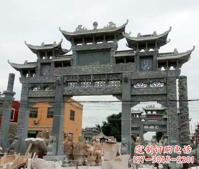 陕西石雕牌坊,精致雕塑让你完美点缀