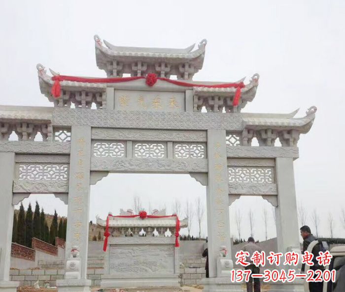 陕西中领雕塑专业定制牌坊石雕