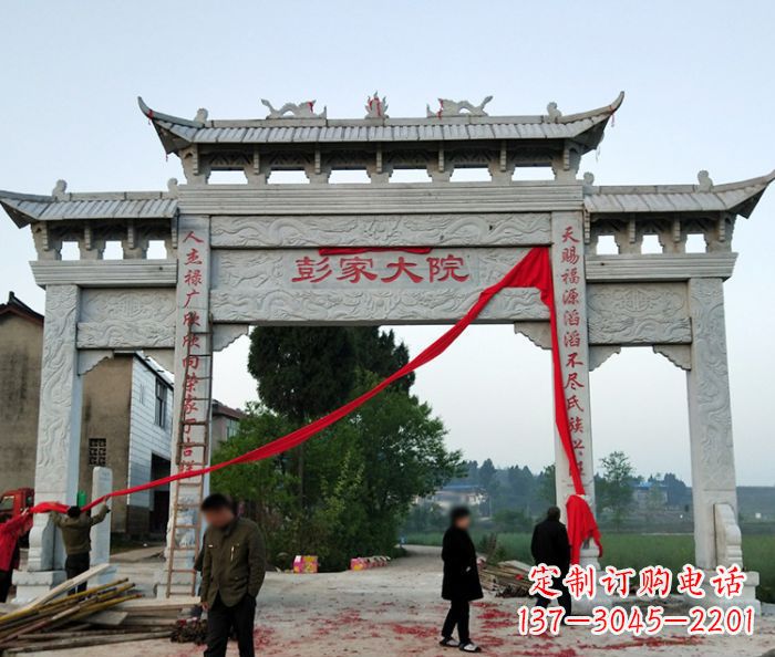 陕西中领雕塑:牌坊石雕精美纷呈