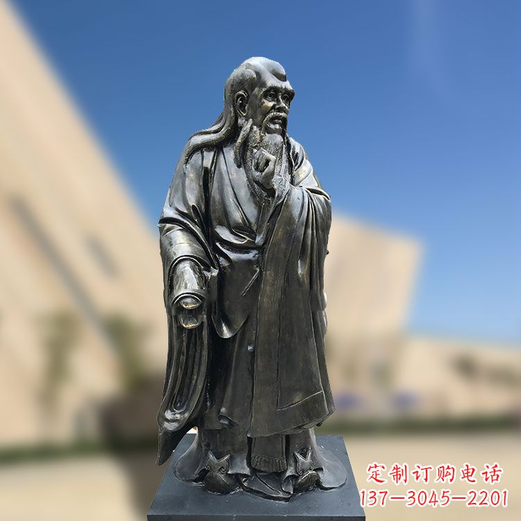 陕西精美老子雕像，体现哲学思考之美