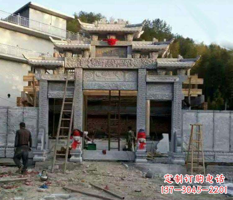 陕西三门仿古石雕牌坊打造质感升级的精致建筑