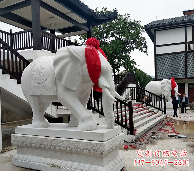 陕西迎接观音祝福的精美大象观音栏杆