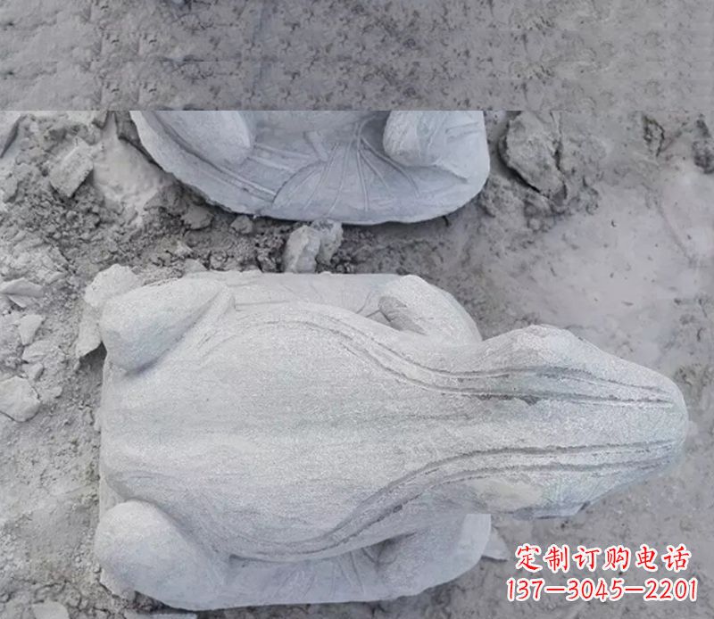 陕西石雕青蛙雕塑