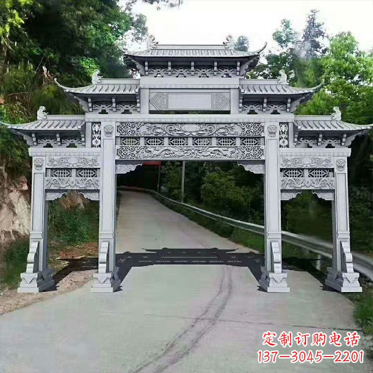 陕西石牌楼青石牌坊