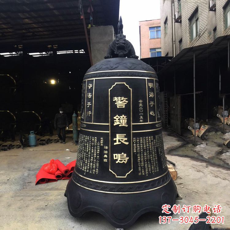 陕西寺庙铜钟雕塑