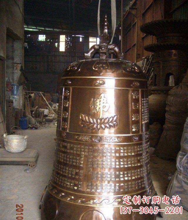 陕西寺庙铸铜钟铜雕