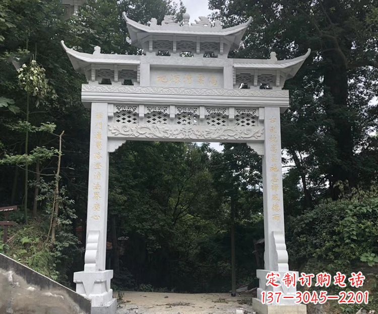 陕西寺院牌坊石雕