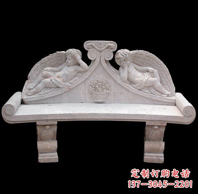 陕西天使石雕座椅公园景观雕塑