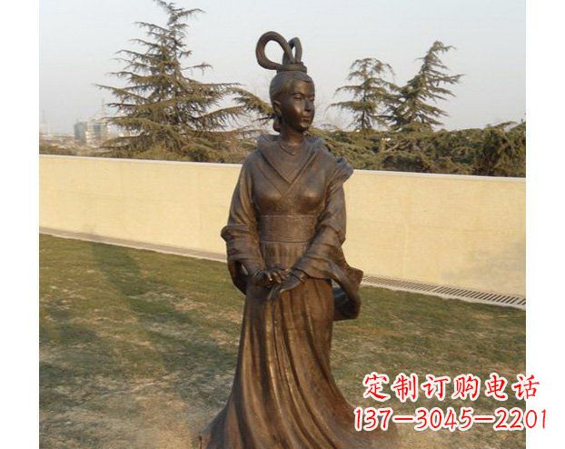 陕西铜雕古代美女人物雕塑