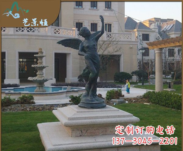 陕西铜雕西方天使人物雕塑1
