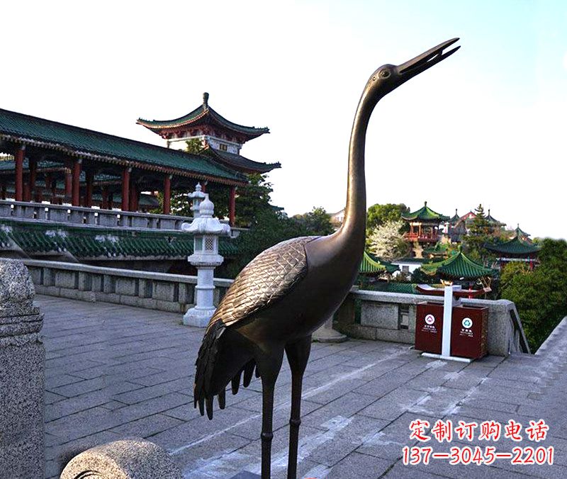 陕西铜雕仙鹤雕塑