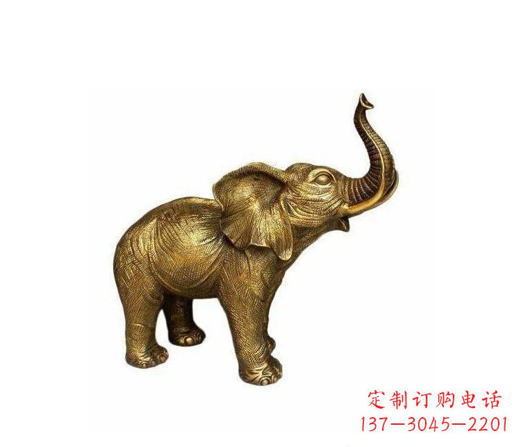 陕西铜雕园林动物小象雕塑