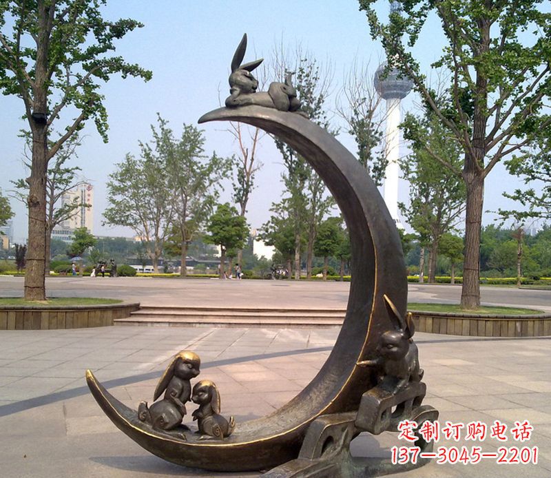 陕西兔子铜雕