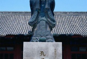 陕西传承古代文化——青铜孔子雕塑