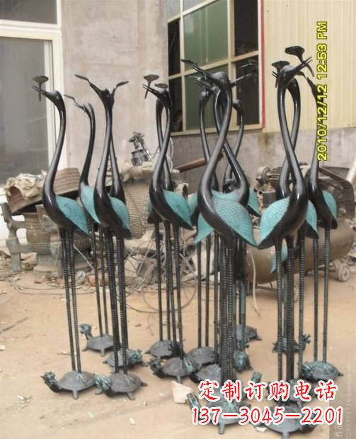 陕西仙鹤动物铜雕