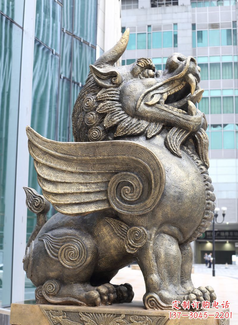 陕西獬豸古代神兽铜雕