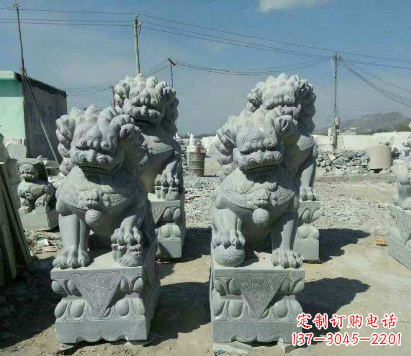 陕西园林仿古狮子景观石雕