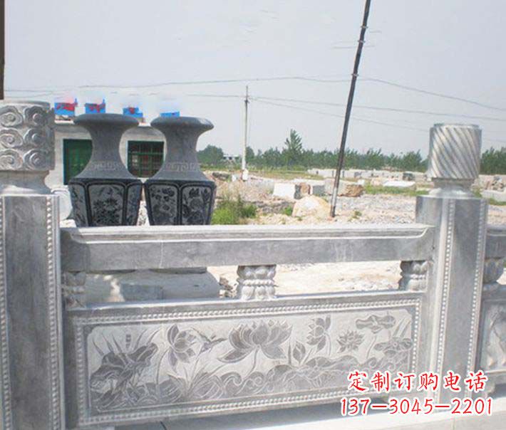 陕西园林仿古石栏板景观石雕 (3)