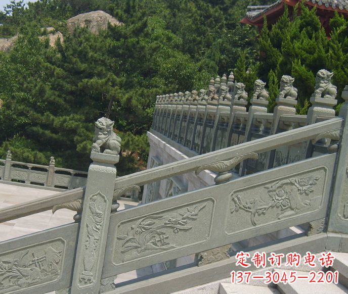 陕西园林仿古石栏板景观石雕 (4)