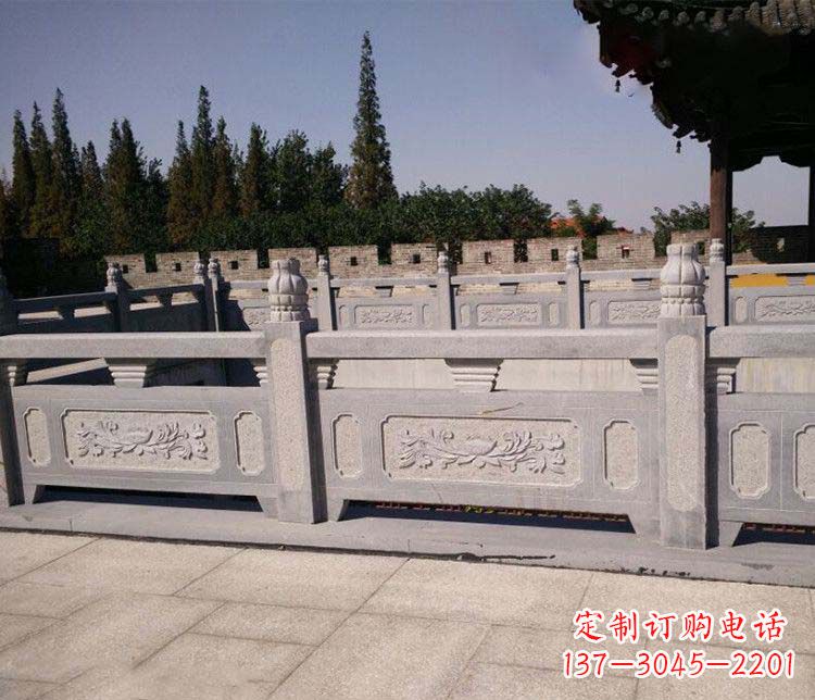 陕西园林仿古石栏板景观石雕 (2)