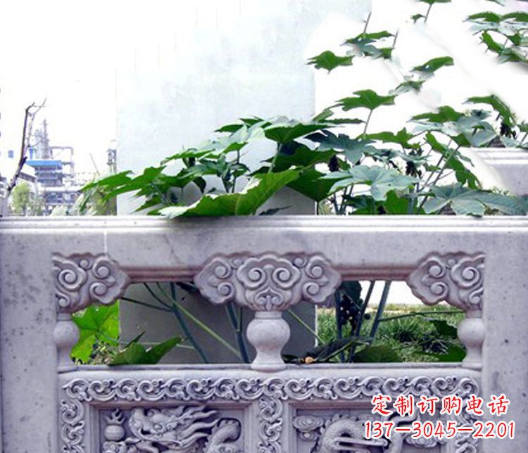 陕西园林仿古石栏板景观石雕 (6)