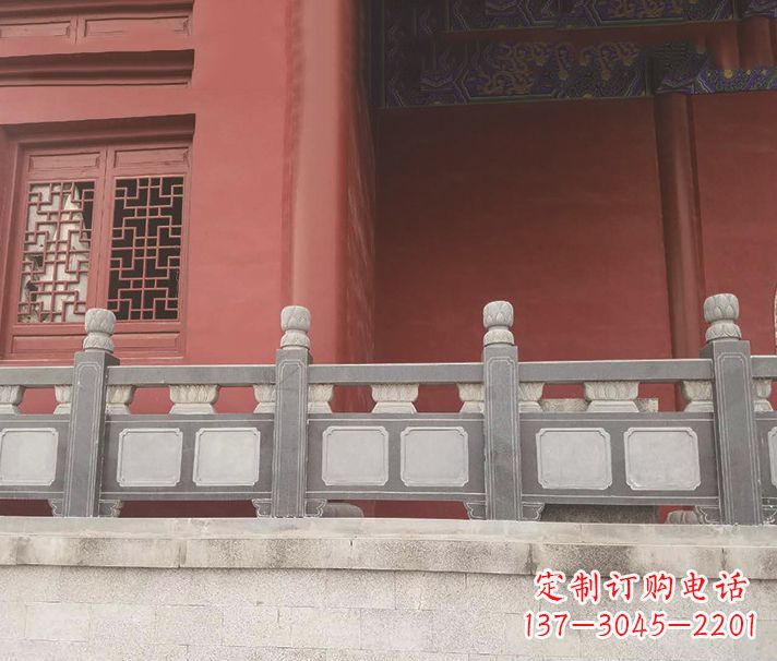 陕西园林仿古石栏板景观石雕 (8)