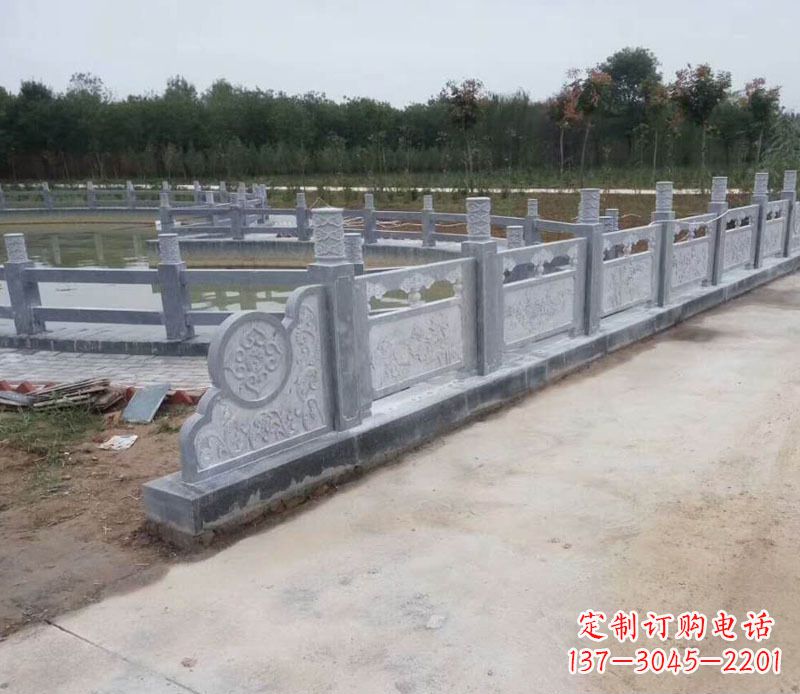 陕西园林仿古石栏板景观石雕 (11)