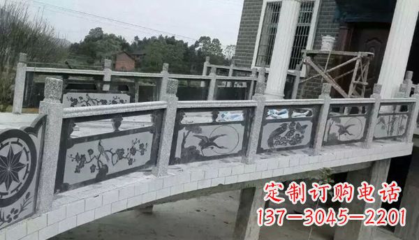 陕西园林仿古石栏板景观石雕 (10)