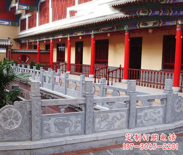陕西园林仿古石栏板景观石雕 (12)