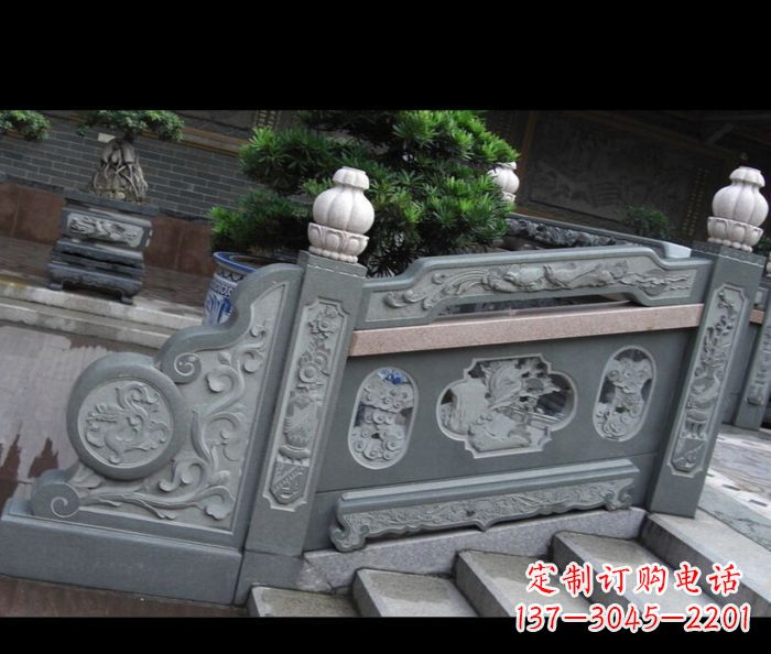 陕西园林景观大理石栏板雕塑 (6)