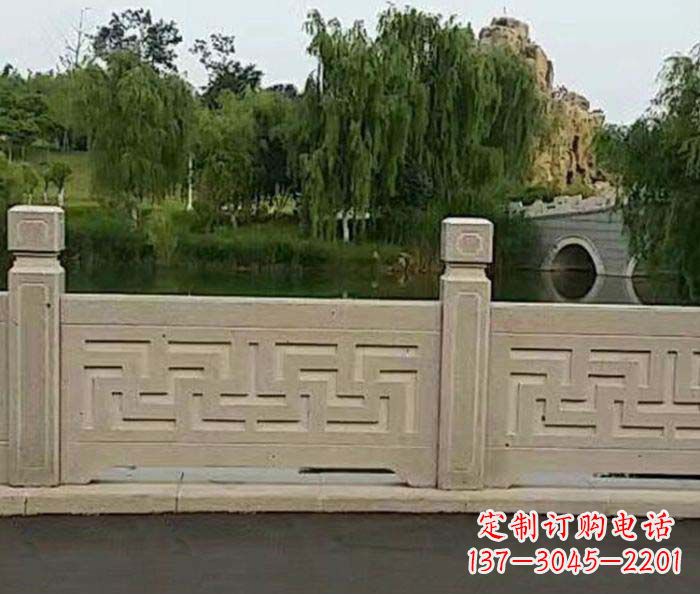 陕西园林景观大理石栏板石雕 (4)