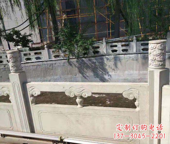 陕西园林景观大理石栏板石雕 (6)