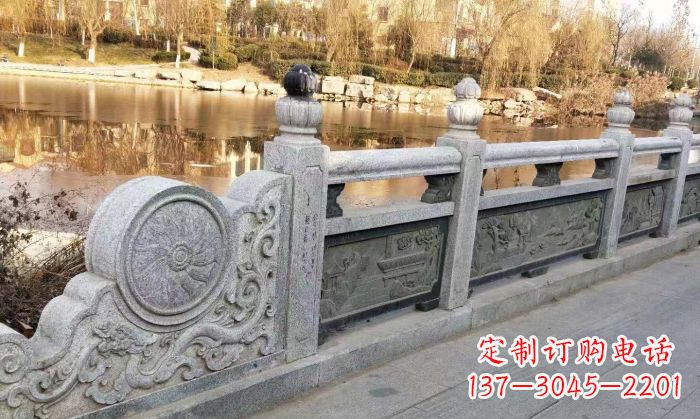 陕西园林景观大理石栏板石雕 (10)