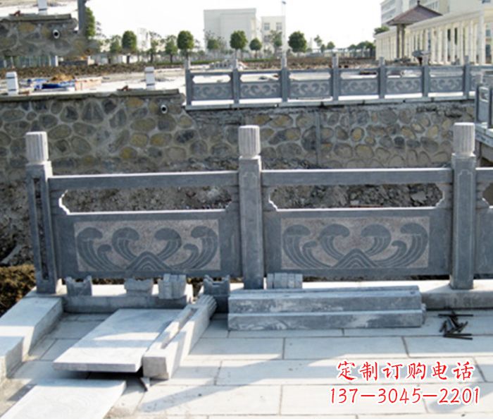 陕西园林景观大理石栏板石雕 (11)